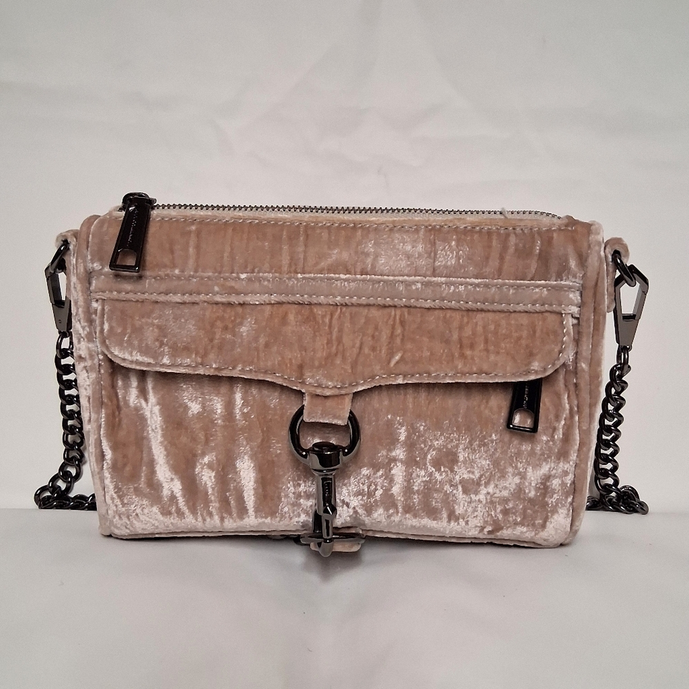 Rebecca Minkoff Velvet Tan Chain Strap Crossbody Bag
